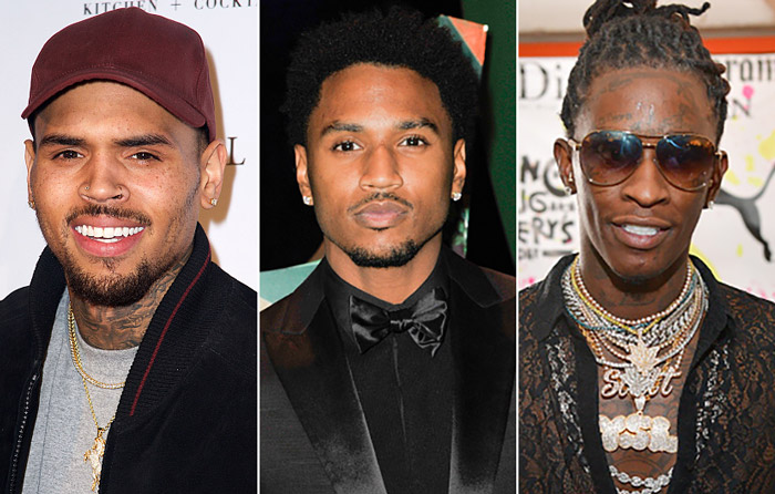 Chris Brown, Trey Songz, and Young Thug