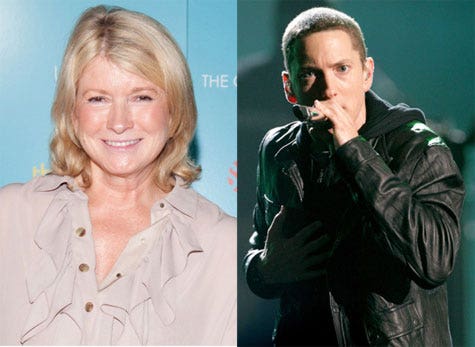 Martha Stewart and Eminem