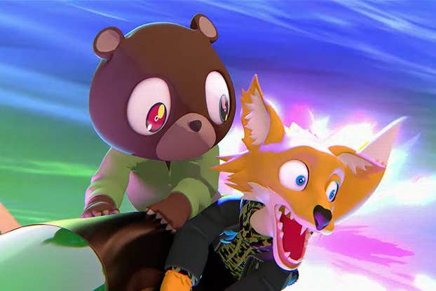 Kanye West Makes Surprise Appearance with Kid Cudi at All-Star Concert