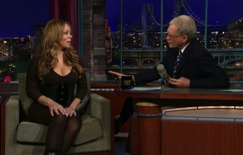 Mariah Carey and David Letterman