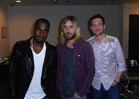 Kanye West, Jared Leto, and Brandon Flowers
