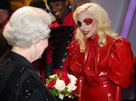 Queen Elizabeth II and Lady Gaga