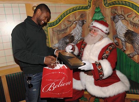 Usher and Santa