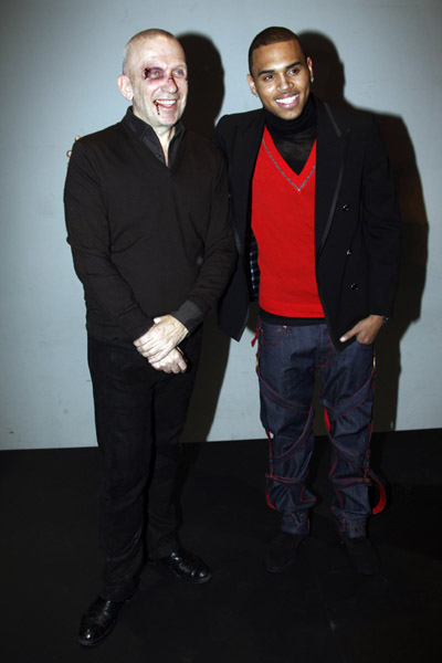 Jean Paul Gaultier and Chris Brown