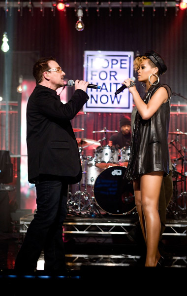 Bono and Rihanna