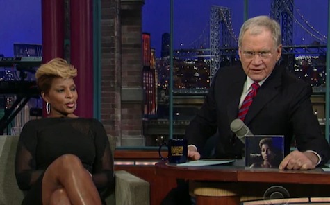 Mary J. Blige and Letterman