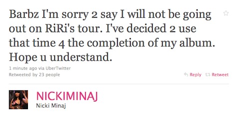 Nicki Minaj Tweet