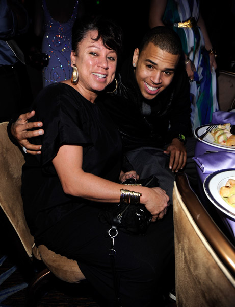 Chris Brown and mother