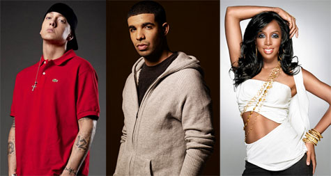 Eminem, Drake, and Kelly Rowland