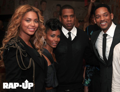 Beyoncé, Jada Pinkett Smith, Jay-Z, and Will Smith