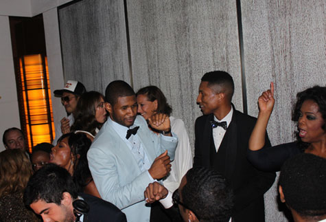 Usher, Pharrell, and Oprah