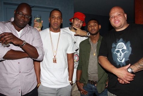 Mike Kyser, Jay-Z, Usher, and Shawn Pecas
