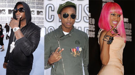 Gucci Mane, Pharrell, and Nicki Minaj