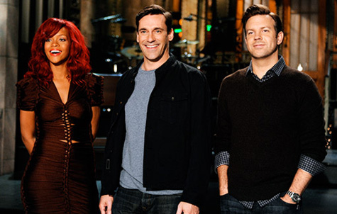 Rihanna, Jon Hamm, and Jason Sudeikis