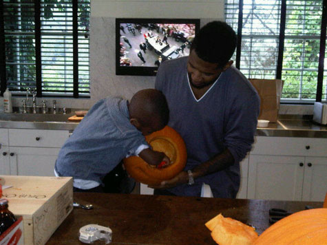 Usher and son