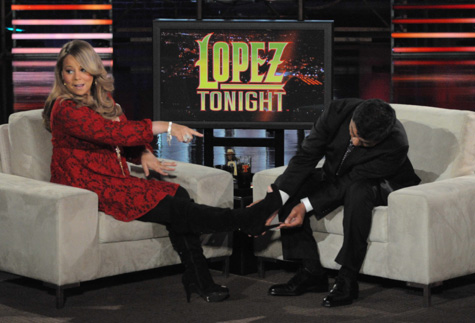 Mariah Carey and George Lopez