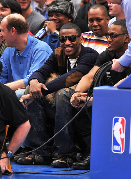 Trey Songz, Fabolous, and Amber Rose Captured Courtside
