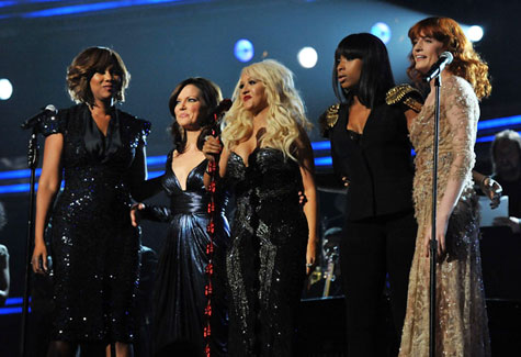 Yolanda Adams, Martina McBride, Christina Aguilera, Jennifer Hudson, and Florence Welch