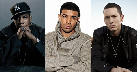 Jay-Z, Drake, and Eminem