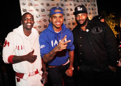 Akon, Chris Brown, and Polow Da Don