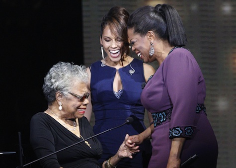 Maya Angelou, Alicia Keys, and Oprah