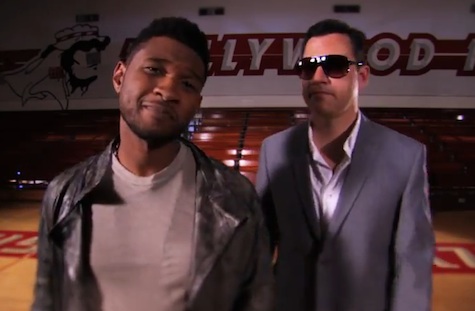 Usher and Jimmy Kimmel