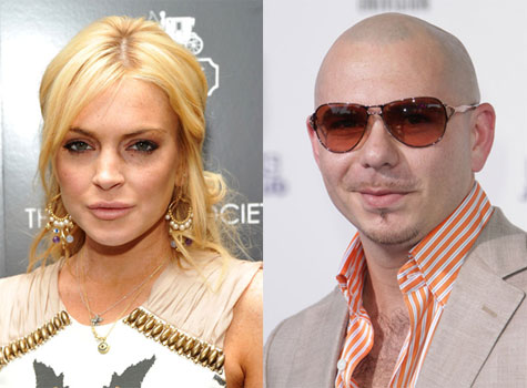 Lindsay Lohan and Pitbull