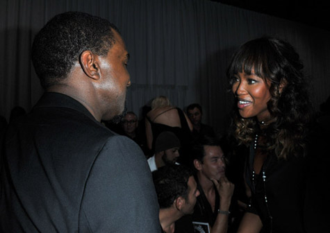 Kanye West and Naomi Campbell