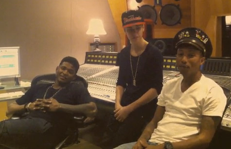 Usher, Justin Bieber, and Pharrell