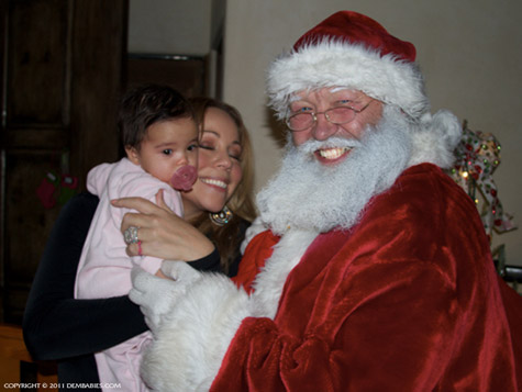 Monroe, Mariah, and Santa
