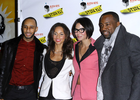 Alicia Keys, Swizz Beatz, Lisa Falcone, and Malik Yoba