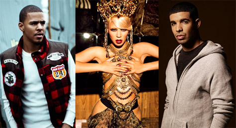 J. Cole, Beyoncé, and Drake
