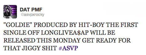A$AP Rocky Tweet