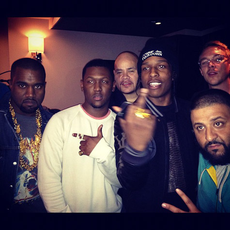 Kanye West, Hit-Boy, Fat Joe, A$AP Rocky, DJ Khaled, and Diplo