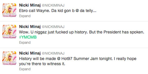 Nicki Minaj Tweets