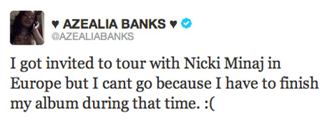 Azealia Banks Tweet