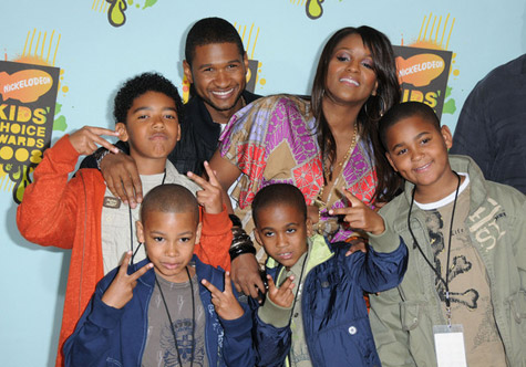 Usher, Tameka Foster, and Kyle Glover