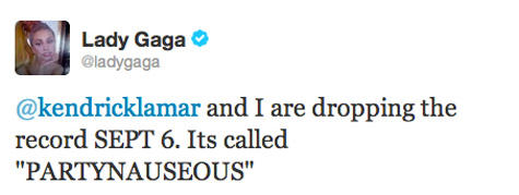 Lady Gaga Tweet