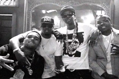 Chris Brown, Diddy, 2 Chainz, and Sean Kingston