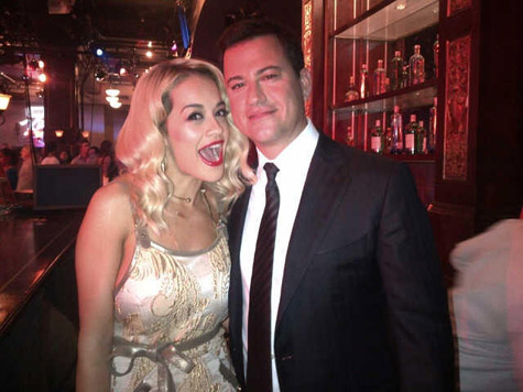 Rita Ora and Jimmy Kimmel
