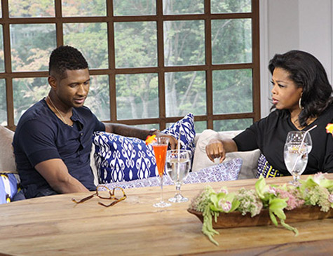 Usher and Oprah