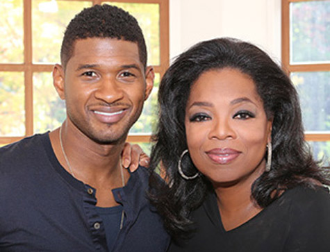 Usher and Oprah