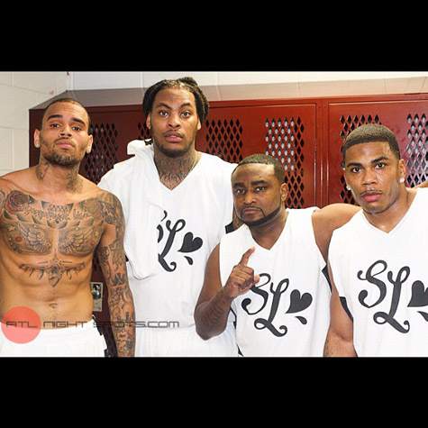 Chris Brown, Waka Flocka Flame, Shawty Lo, and Nelly