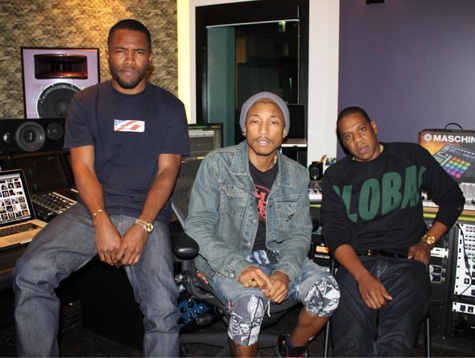 Frank ocean, Pharrell, and Jay-Z