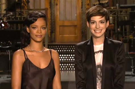 Rihanna and Anne Hathaway
