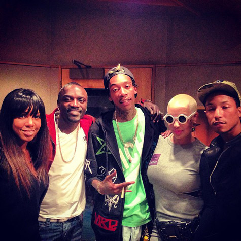 Kelly Rowland, Akon, Wiz Khalifa, Amber Rose, and Pharrell
