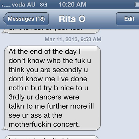 Rita Ora Text