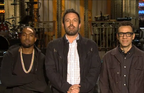 Kanye West, Ben Affleck, and Fred Armisen