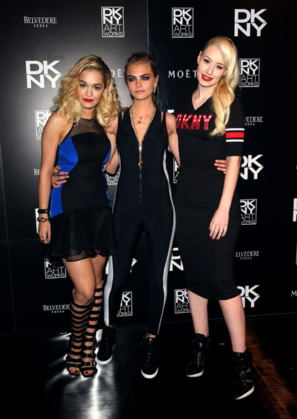 Rita Ora, Cara Delevingne, and Iggy Azalea