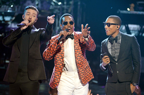 Justin Timberlake, Charlie Wilson, and Pharrell
